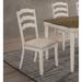 Seaside Khaki and Rustic Cream Ladder Back Side Chairs (Set of 2)