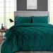 Oversized Queen Size Egyptian Cotton 1000 Thread Count Duvet Cover Pinch Ultra Soft & Breathable 3 Piece Luxury Soft Wrinkle Free Cooling Sheet (1 Duvet Cover with 2 Pillowcases Teal)