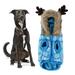 CSCHome Dog Cat Christmas Outfit Pet Clothes with Warm Soft Furry Collar Pet Costumes for Small to Large Sized Dogs Christmas Party Dress