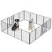 IVV Dog Playpen Designed for Outdoor 40 inch for Medium and Large Dogs 26 Panels (Black)