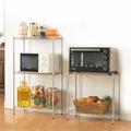 GymChoice Microwave Oven Rack Metal Storage Shelves Standing Utility Shelf Rack Organizer for Kitchen Oven Rack