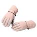 Waterproof Ski & Snow Gloves Winter Warm Touch Screen Snowboard Gloves for Men & Women - pink