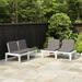 Dcenta Patio Benches with Cushions 2 pcs White