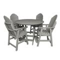 highwood Hamilton 5-piece Outdoor Dining Set - 48 Round Table Counter-height Harbor Gray