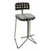 Outdoor/Indoor Metal Bar Stool 30 - Nikki - Beige Striped Fabric - Beige Frame