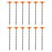 Stansport 818-63-12 Helix Steel Tent Stake - 12 Pack - 10 Inch