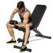 TUOKE Dumbbell Bench Workout Foldable Weight Bench 330 lbs with 7 Incline Adjustable gym bench Strength Training Bench for Home Training