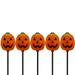 Northlight Set of 5 Jack-O-Lantern Shaped Halloween Pathway Markers - 3.75ft Black Wire