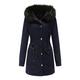 Diufon Winter Warm Puffer Jacket for Women Thicken Hoodies Drawstring Waisted Zip Up Overwear Down Coats