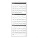 Three-Month Reference Wall Calendar Contemporary Artwork/Formatting 12 x 27 White Sheets 15-Month (Dec-Feb): 2023 to 2025 | Bundle of 5 Each