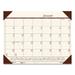 EcoTones Recycled Monthly Desk Pad Calendar 22 x 17 Moonlight Cream Sheets Brown Corners 12-Month (Jan to Dec): 2024 | Bundle of 2 Each