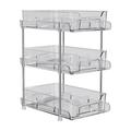 Up to 35% off! YOHOME Pull-out Home Organizer Clear Bathroom Organizer with Dividers Multipurpose Vanity Counter Tray Kitchen Closet Organizers Cabinet & Storage Container Bins
