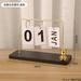 Desk Calendar Perpetual Calendar Rustic Wooden Calendar Office Calendar Desktop Decoration