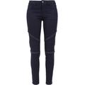 Bequeme Jeans URBAN CLASSICS "Urban Classics Damen Ladies Stretch Biker Pants" Gr. 26, Normalgrößen, blau (dark denim) Damen Jeans