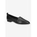 Extra Wide Width Women's Alessi Casual Flat by Bella Vita in Black Leather (Size 7 WW)