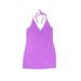 Wild Fable Casual Dress - Mini Plunge Sleeveless: Purple Print Dresses - New - Women's Size Small