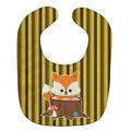 Caroline's Treasures Baby Fox Bib, Tree Stripes, Large