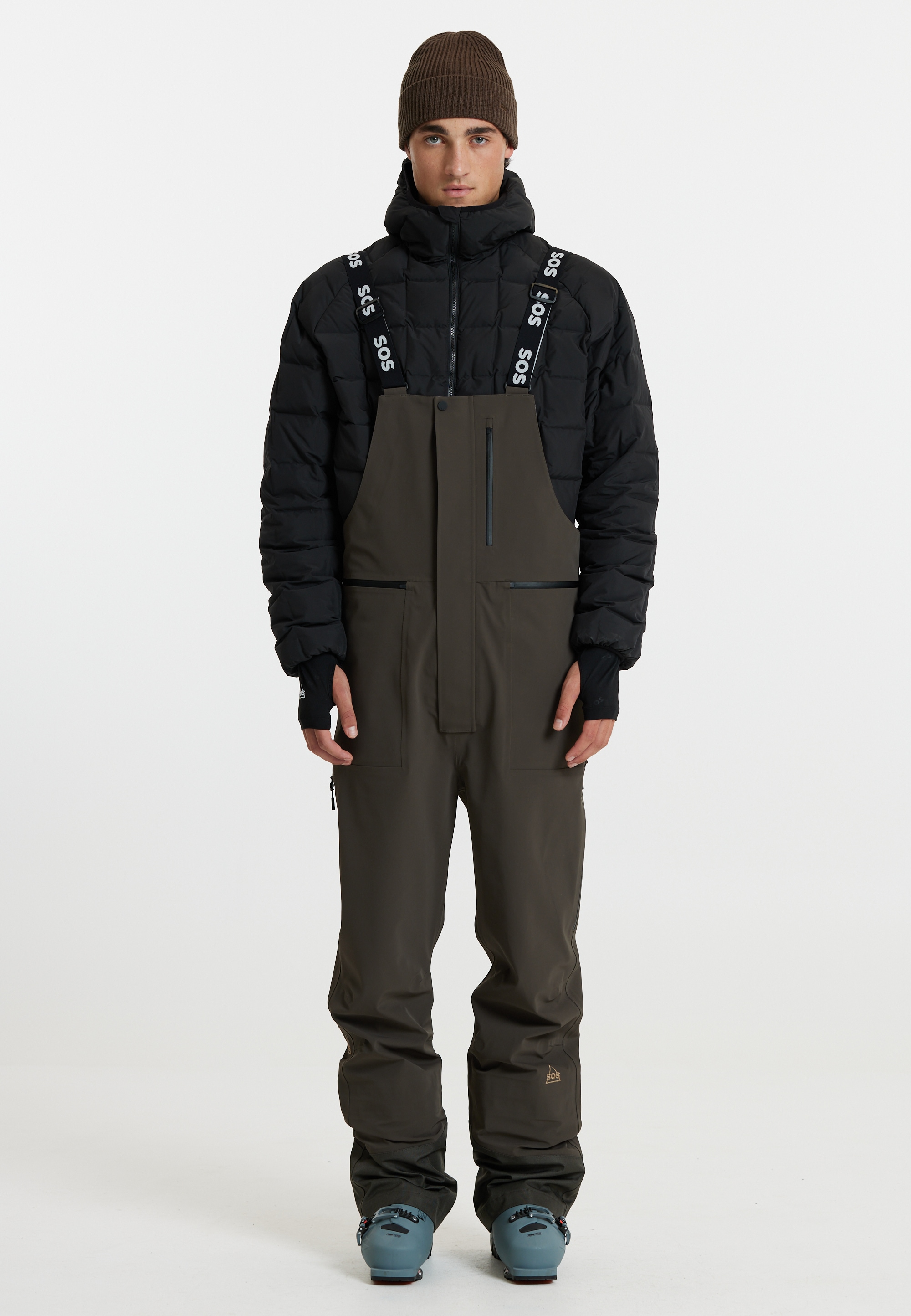 Skihose SOS "Lipno", Herren, Gr. XXL, US-Größen, grün (dunkelgrün), 84% Nylon, 16% Elasthan, unifarben, Sportlich, Hosen, in wasser- und schneefester Qualität Image