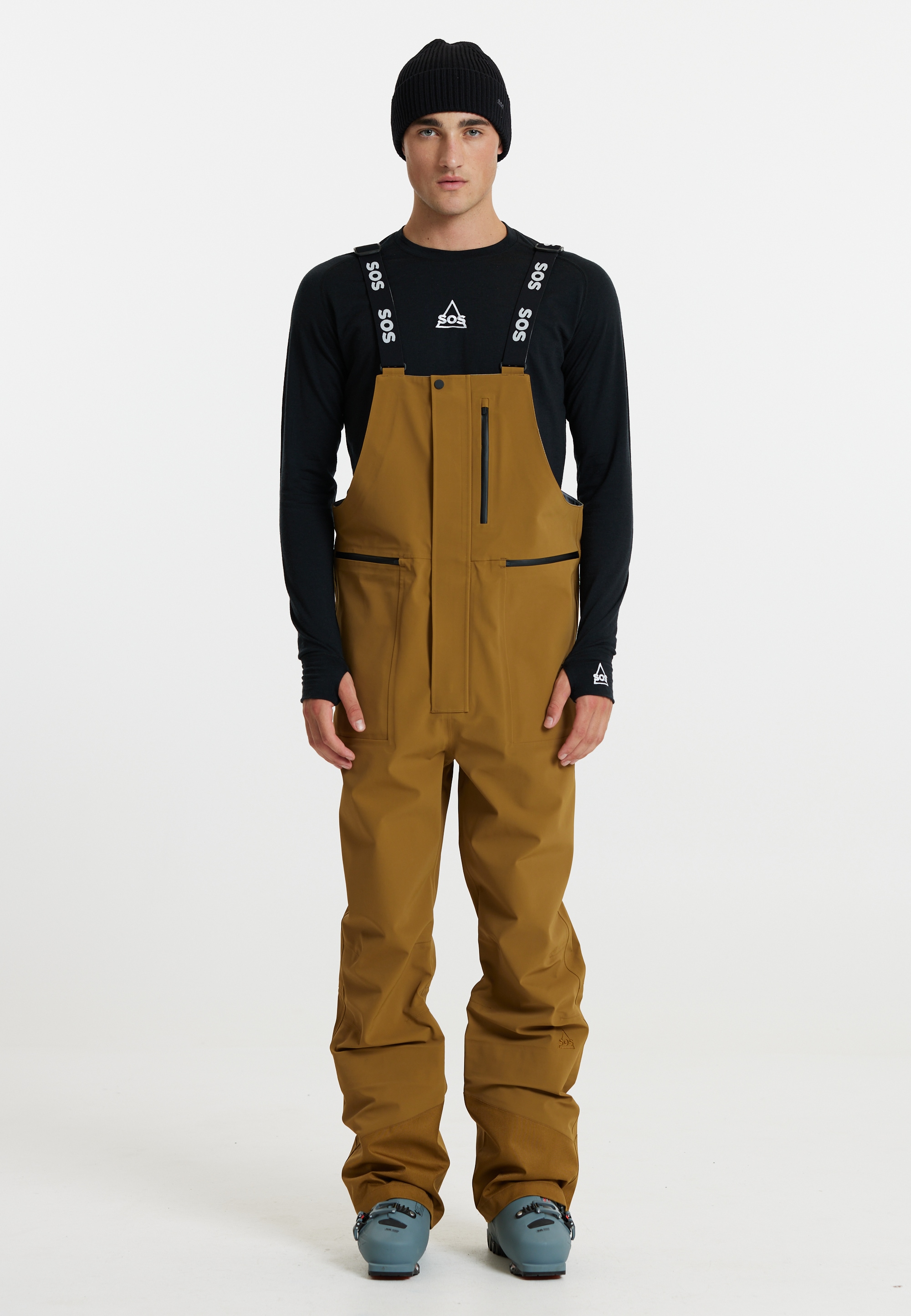 Skihose SOS "Lipno", Herren, Gr. XXL, US-Größen, gelb (senf), 84% Nylon, 16% Elasthan, unifarben, Hosen, in wasser- und schneefester Qualität Image