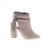 Vince Camuto Heels: Gray Print Shoes - Women's Size 6 1/2 - Peep Toe