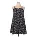maddie Casual Dress - A-Line V-Neck Sleeveless: Black Floral Dresses - Women's Size Large