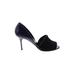 Pierre Hardy Heels: Slip On Stiletto Minimalist Blue Print Shoes - Women's Size 40 - Open Toe