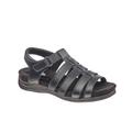 Blair Women's Haband Women’s Dr. Max™ Leather T-Strap Sandals - Black - 7 - Medium