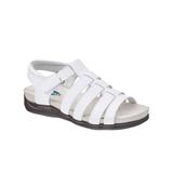 Blair Women's Haband Women’s Dr. Max™ Leather T-Strap Sandals - White - 5.5 - Medium