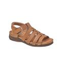 Blair Women's Haband Women’s Dr. Max™ Leather T-Strap Sandals - Tan - 7 - Medium