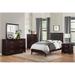 Elysee 4 Piece Espresso Modern Faux Leather Upholstered Tufted Panel Bedroom Set