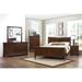 Monty 4 Piece Cherry Modern Traditional Sleigh Bedroom Set