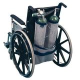 EZ-ACCESS EZ-ACCESSORIES Wheelchair Dual Oxygen Tank Carrier for D & E Cylinders