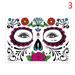 iminfit 1Pc Halloween Funny Face Tattoo Stickers Creative Horror Temporary Makeup Dance Death Spirit Face Stickers