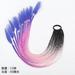 Rainbow Ponytail Hair Extension Ponytail Hairpiece Braids Ponytail Wiglet with Hair Tie