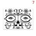 iminfit 1Pc Halloween Funny Face Tattoo Stickers Creative Horror Temporary Makeup Dance Death Spirit Face Stickers