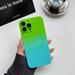Allytech Magnetic Back Cover for Apple iPhone 12 Pro Max Upgrade Liquid Silicone Gradient Color Chic Back Cover Compatible with Magsafe Drop Protection Bumper Phone Case for iPhone 12 Pro Max - Green