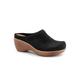 Wide Width Women's Madison Clog by SoftWalk in Black Embossed (Size 11 W)
