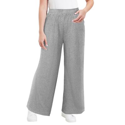 Plus Size Women's Wide-Leg Pant by June+Vie in Heather Grey (Size 26/28)