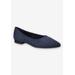 Women's Mireya Casual Flat by Bella Vita in Navy Suede (Size 7 M)