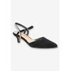 Wide Width Women's Katriana Pump by Bella Vita in Black Suede Leather (Size 9 W)