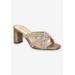 Extra Wide Width Women's Carmen Dressy Sandal by Bella Vita in Bronze Suede (Size 11 WW)