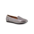 Wide Width Women's Shelby Casual Flat by SoftWalk in Pewter (Size 10 W)