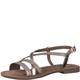 Tamaris Damen Sandalen Leder Sommer; ROSE GOLD/metallic; 41 EU