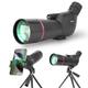 BOSSDUN Spotting Scope 25-75x60 ED Glasses, HD Dual Focus Spotting scopes, BAK4 FMC Spotter Scopes, Gifts for Target Shooting Bird Watching Hunting Archery Wildlife Viewing