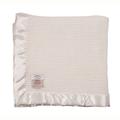 The Wool Company Wool Cellular Baby Blanket - Natural Cream Colour Warm and Soft Newborn Baby Blankets