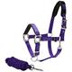 Mark Todd Deluxe Padded Headcollar With Lead Rope Pony Purple - Purple, PONY