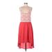 Bobeau Casual Dress - High/Low Scoop Neck Sleeveless: Pink Dresses - Women's Size Medium