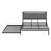 Latitude Run® Anes Storage Bed Wood & /Upholstered/Metal & /Metal/Linen in Black | 39 H x 62.2 W x 87.2 D in | Wayfair