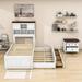 Winston Porter Leelouis Platform 2 Piece Bedroom Set in Brown/White | 46 H x 42 W x 86 D in | Wayfair B9690BEB854947728E9EB2451B1B1921