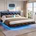 Ivy Bronx Jaquelina King Tufted Platform Bed Upholstered/Metal & Upholstered/Metal in Black | 39 H x 76.1 W x 82.3 D in | Wayfair